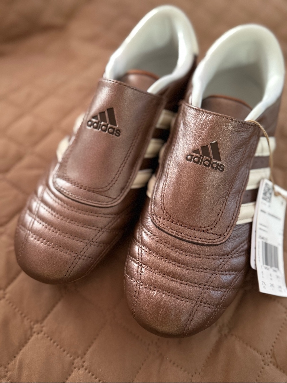 ADIDAS TAEKWONDO Women's BALLET Metallic Sheen BROWN NEW Athletic Sneaker